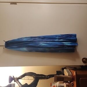 Beautiful Scarf that has energy qualities, in shades of blue, green and purple.